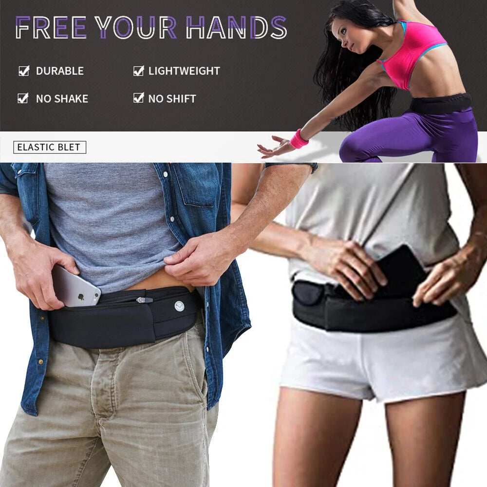 Running Waist Bag Fanny Pack / Hip Pack Pouch, Running Belt Jogging Pocket for Man Women Sports, Travel, Hiking, Money, Phone Holder