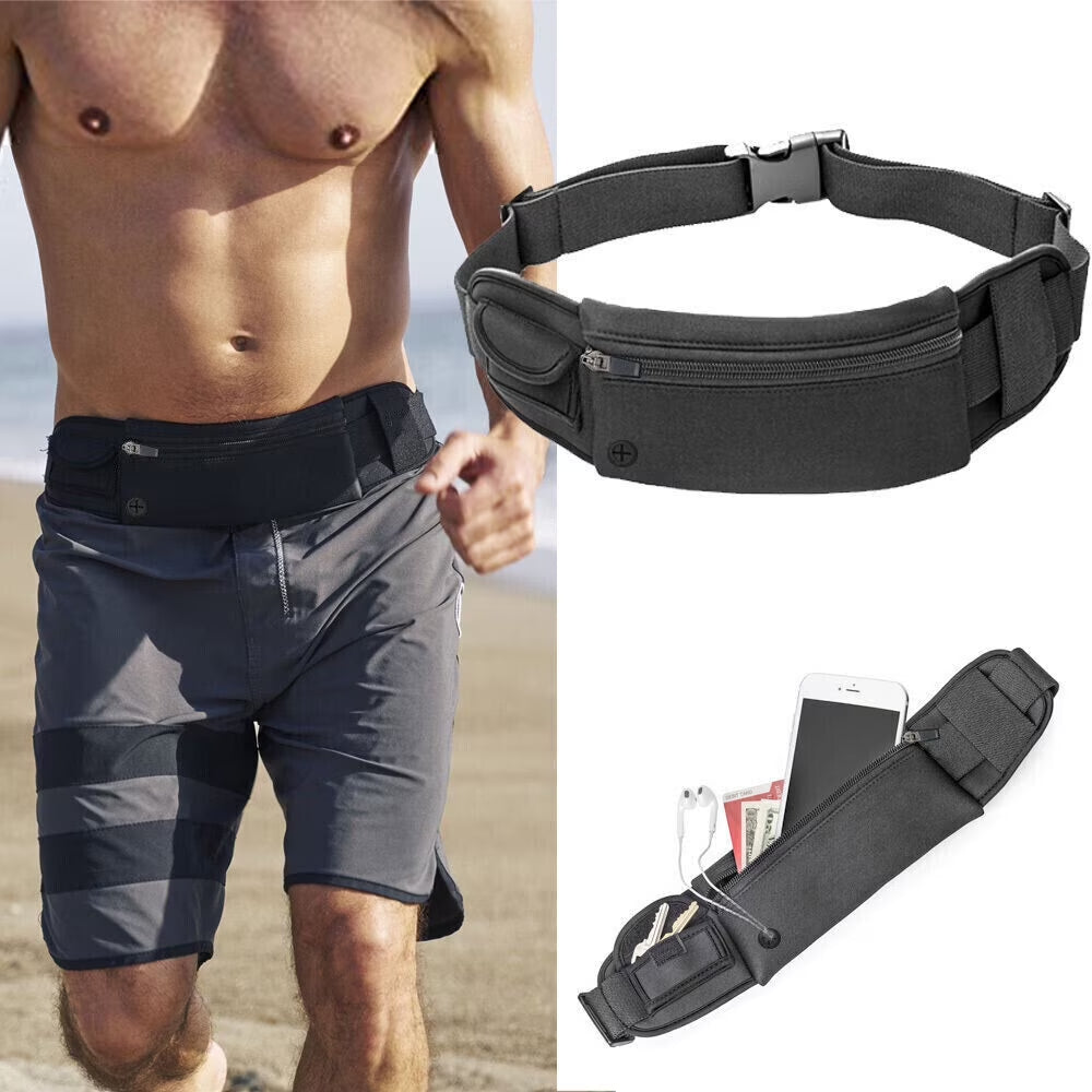 Running Waist Bag Fanny Pack / Hip Pack Pouch, Running Belt Jogging Pocket for Man Women Sports, Travel, Hiking, Money, Phone Holder